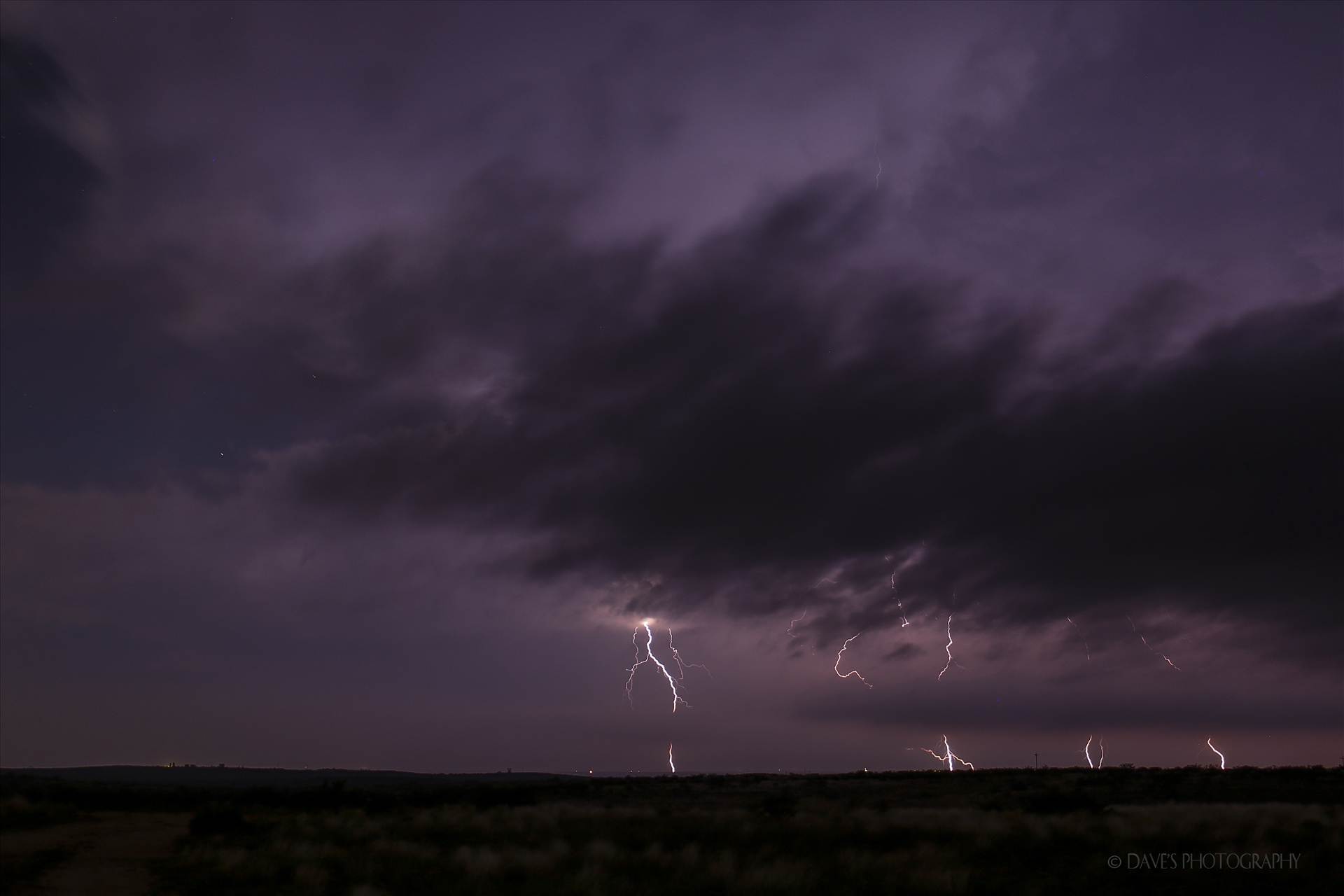 Lightning Over The Plains -  by David Verschueren